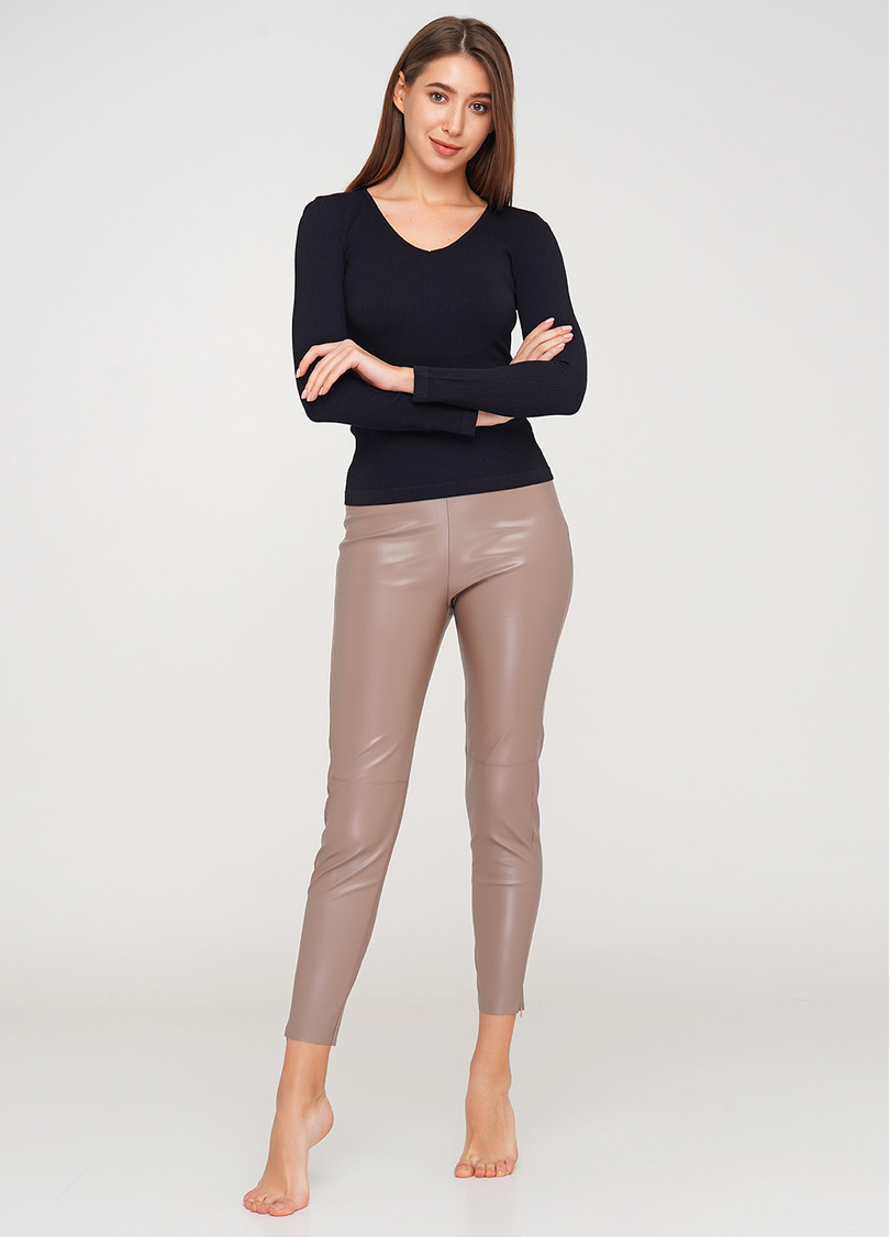 Легінси з штучної шкіри LEGGY STRONG 4309/090 (світло-коричневий)