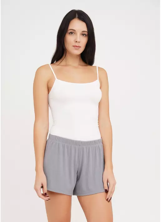 Короткие шорты в рубчик RIB 4209/010 grey (серый)