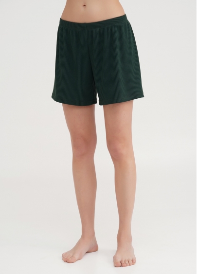 Короткие шорты в рубчик RIB 4209/010 khaki (зеленый)
