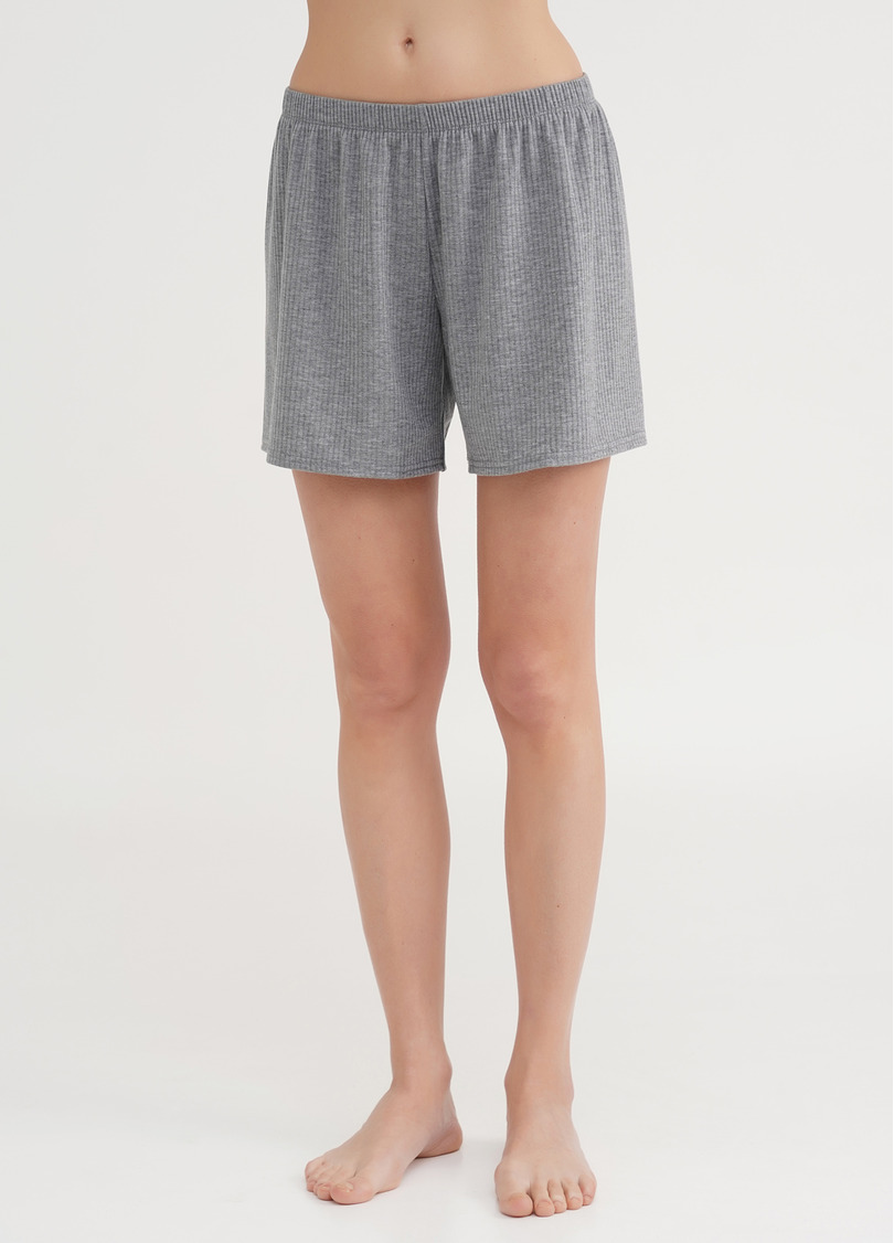 Короткі шорти в рубчик RIB 4209/010 light grey (сірий)
