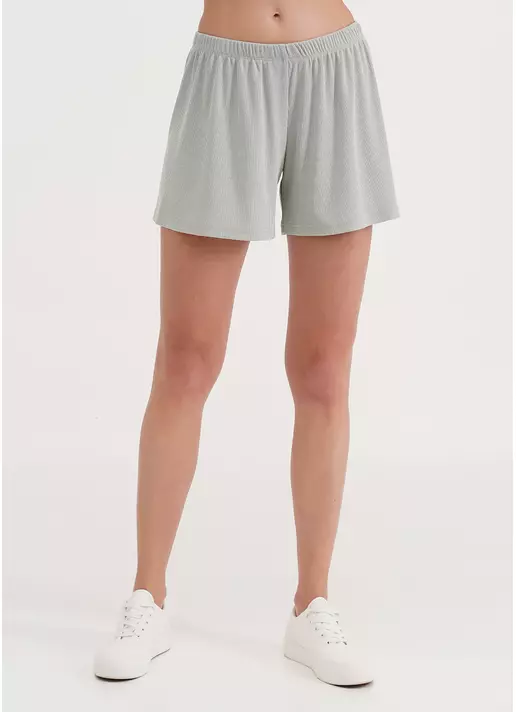 Короткие шорты в рубчик RIB 4209/010 mint (зеленый)