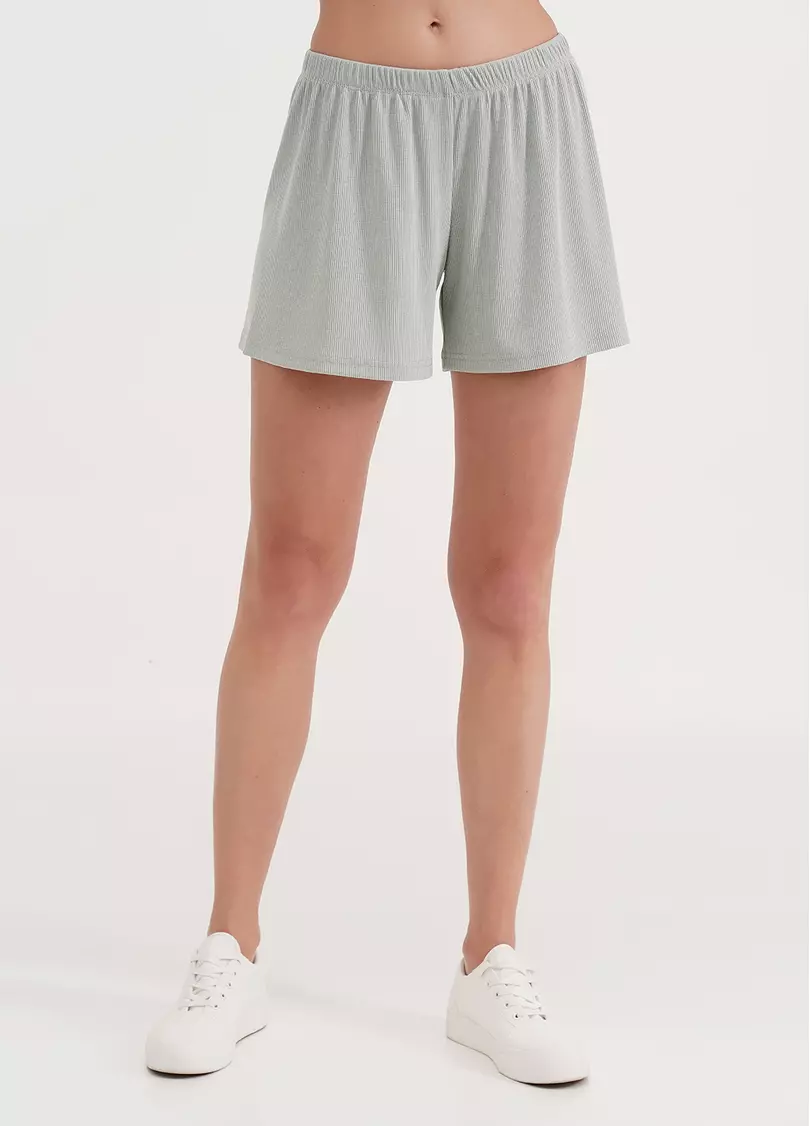 Короткі шорти в рубчик RIB 4209/010 mint (зелений)
