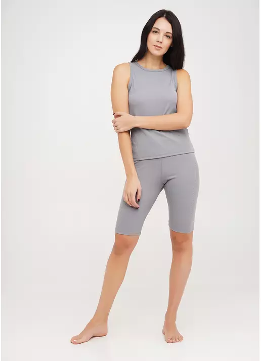 Велосипедные шорты в рубчик RIB 4210/010 grey (серый)