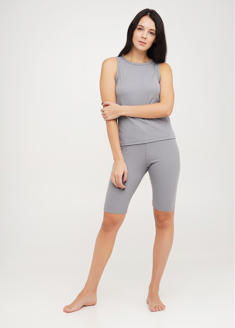 Велосипедні шорти в рубчик RIB 4210/010 grey (сірий)