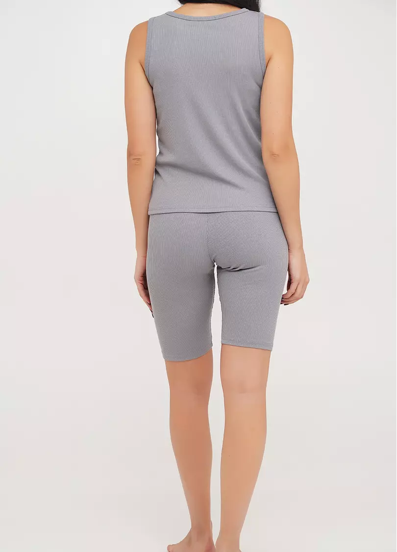 Велосипедные шорты в рубчик RIB 4210/010 grey (серый)