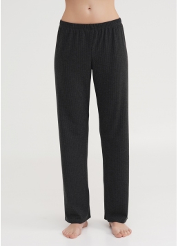 Длинные штаны из хлопка в рубчик RIB 4307/010 dark grey (серый)