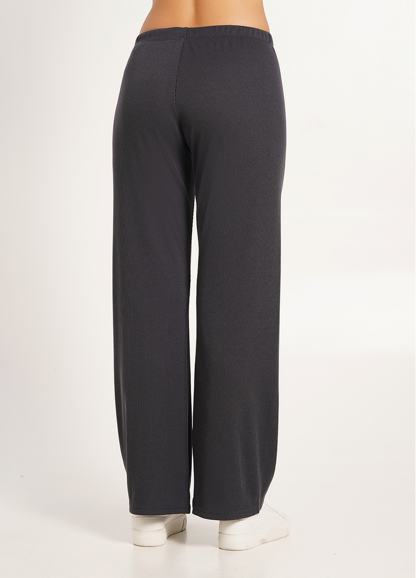 Длинные штаны из хлопка в рубчик RIB 4307/010 graphite (серый)