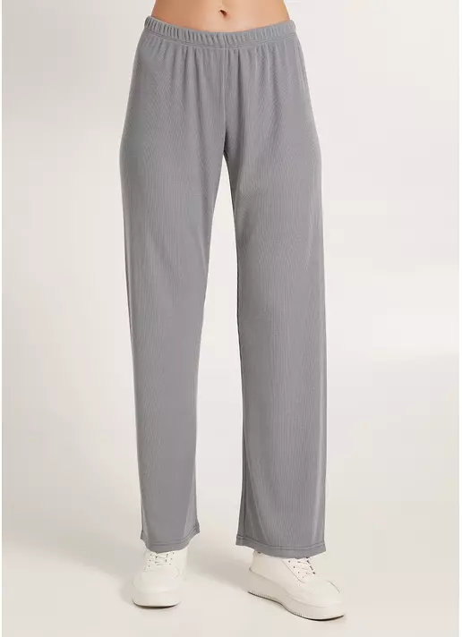 Длинные штаны из хлопка в рубчик RIB 4307/010 grey (серый) Длинные штаны из хлопка в рубчик RIB 4307/010 grey (серый)