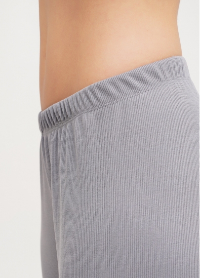 Длинные штаны из хлопка в рубчик RIB 4307/010 grey (серый)