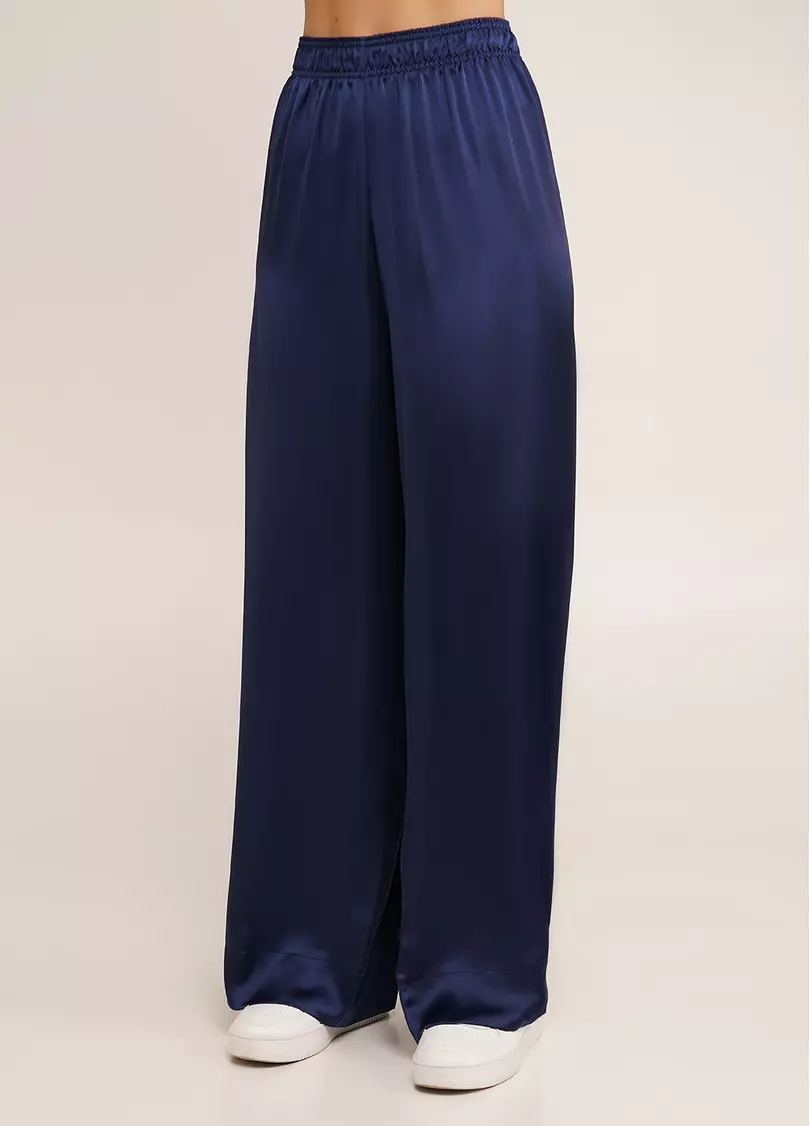 Брюки палаццо шелковые ROYAL SILK 4329/050 navy (синий)