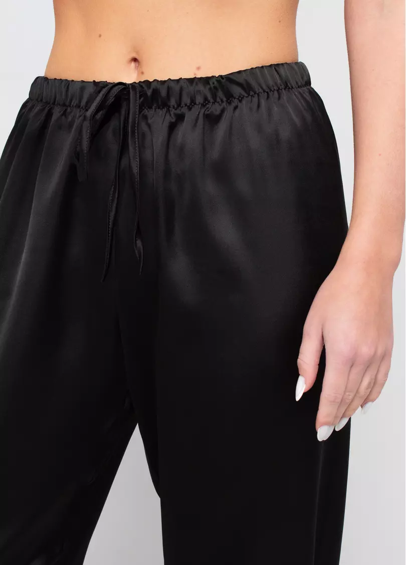 Шелковые штаны на кулиске ROYAL SILK 4332/050 black (черный)