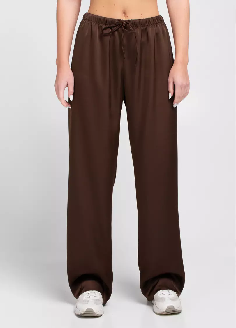 Шелковые штаны на кулиске ROYAL SILK 4332/050 chocolate brown (коричневый)