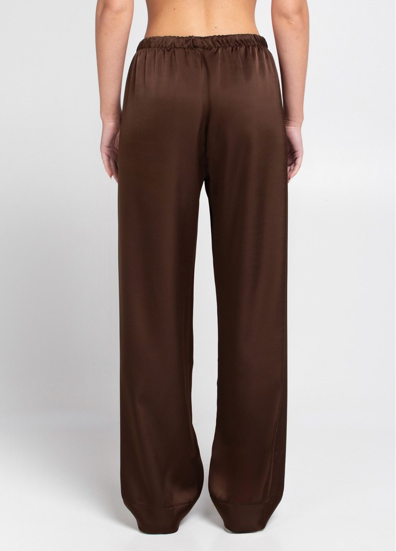Шовкові штани на кулісці ROYAL SILK 4332/050 chocolate brown (коричневий)