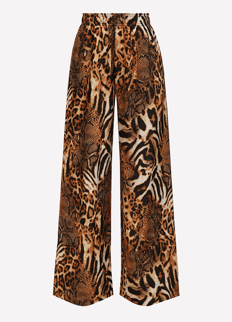 Шелковые штаны с анималистическим принтом SAVANNA 4328/050 animal orange (оранжевый)