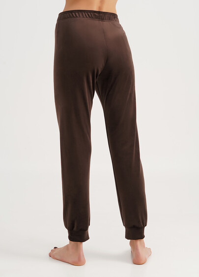 Женские велюровые штаны SOFT WINTER 4308/080 brown (коричневый)