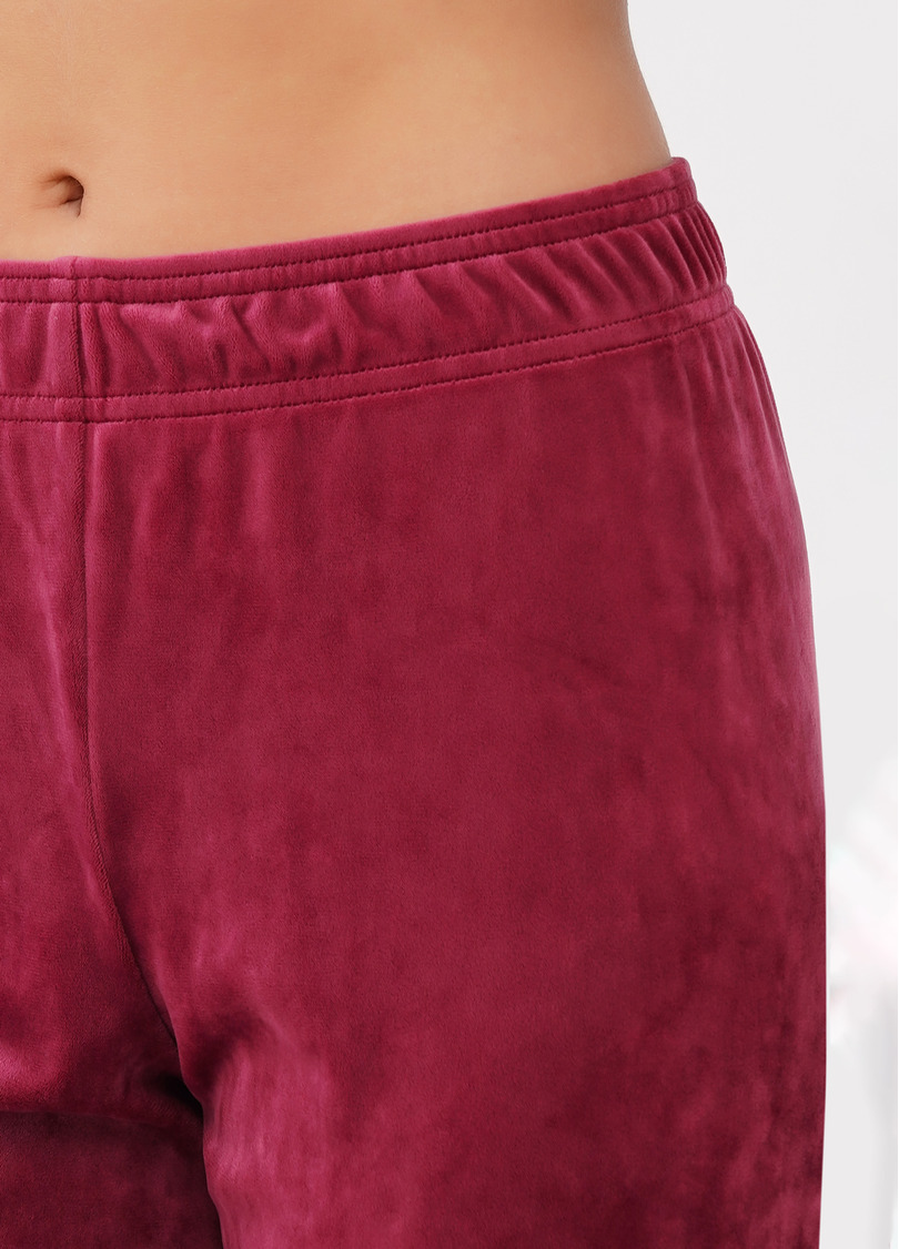 Велюровые штаны на манжетах SOFT WINTER 4308/080 burgundi (бордовый)