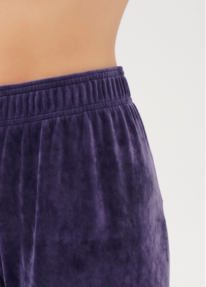 Велюрові штани на манжетах SOFT WINTER 4308/080 eggplant (фіолетовий)