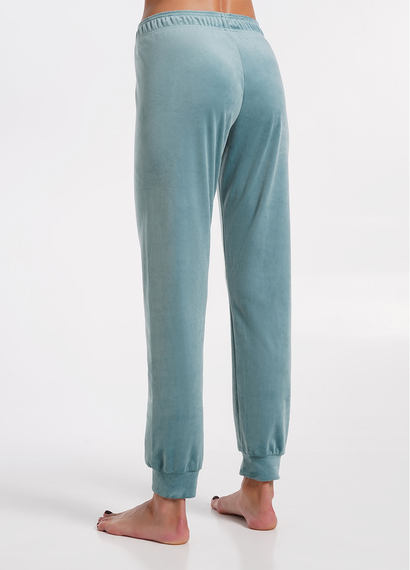 Велюрові штани на манжетах SOFT WINTER 4308/080 mint (блакитний)