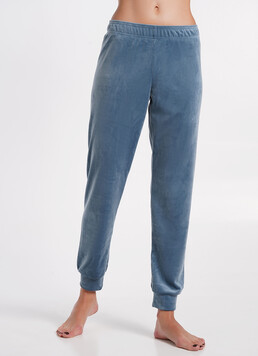 Велюровые штаны на манжетах SOFT WINTER 4308/080 smoky blue (голубой)