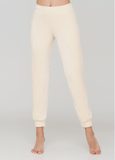 Жіночі велюрові штани SOFT WINTER 4308/080 (ванільний)