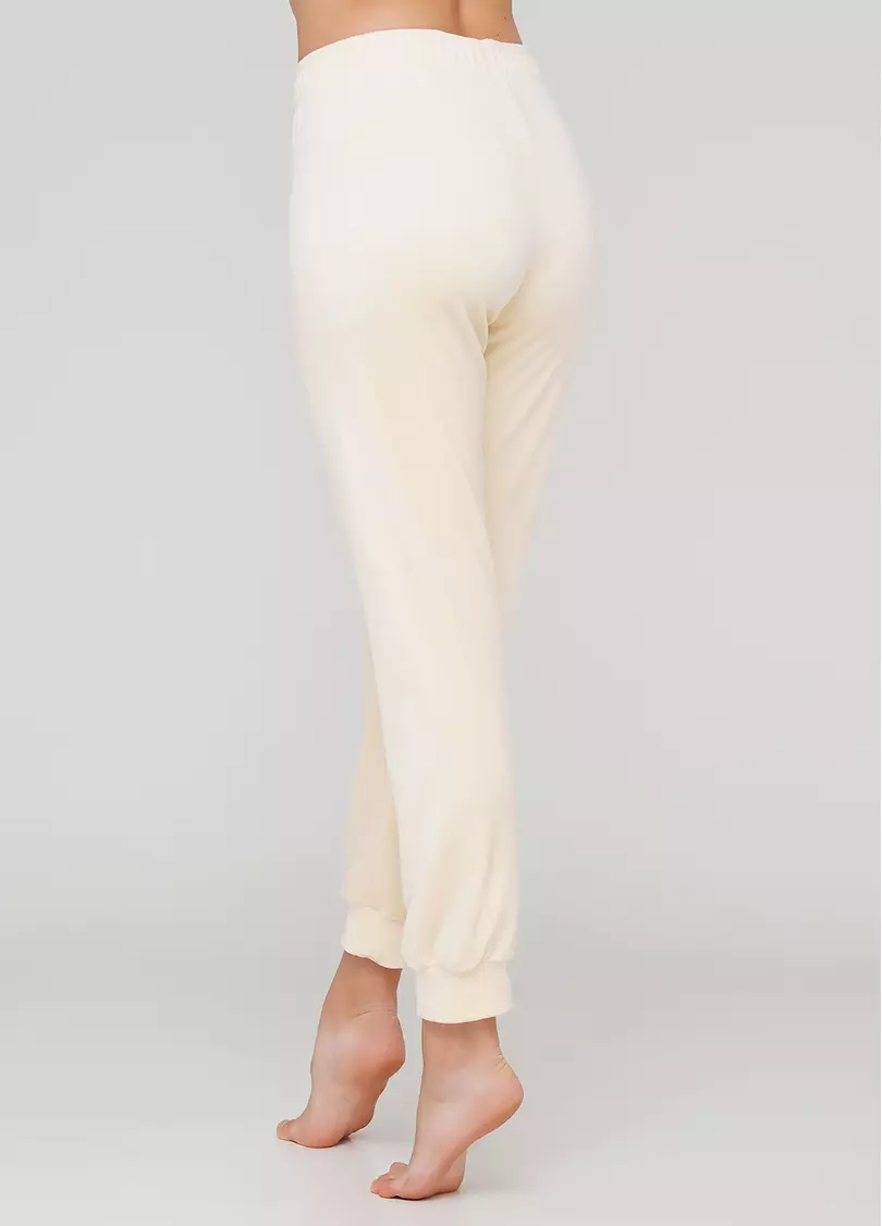 Жіночі велюрові штани SOFT WINTER 4308/080 (ванільний)