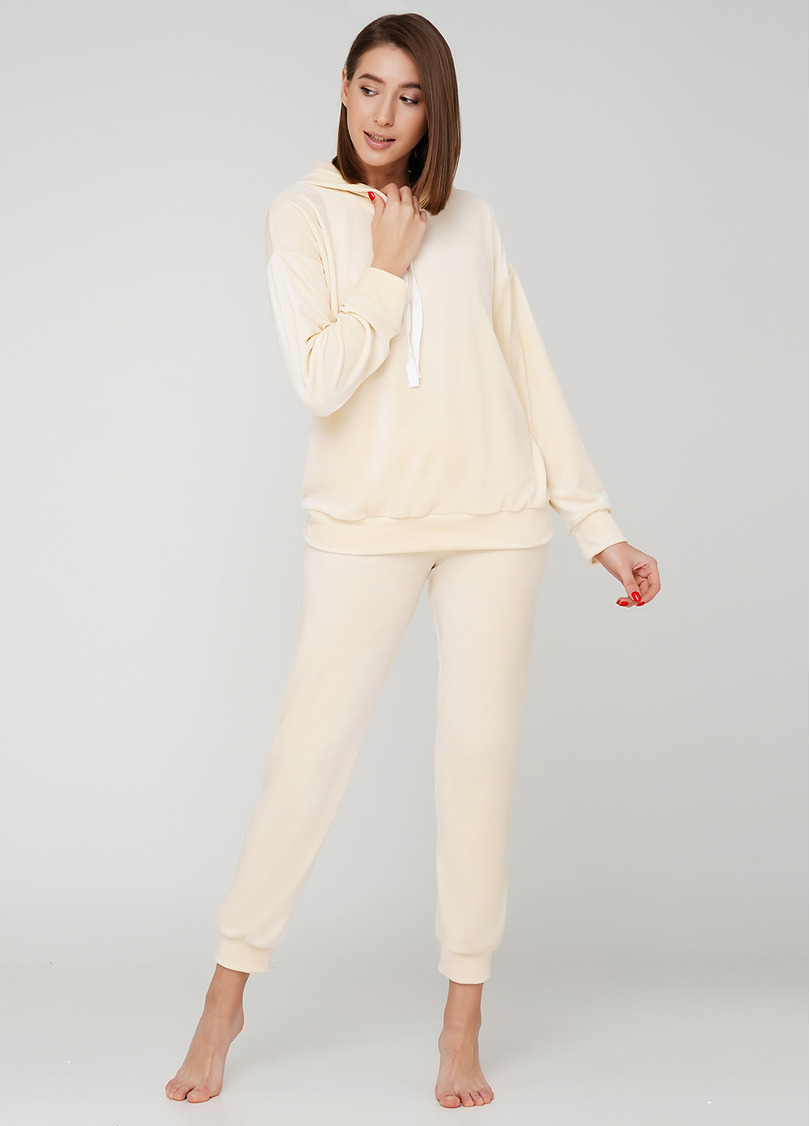 Женские велюровые штаны SOFT WINTER 4308/080 (ванильный)