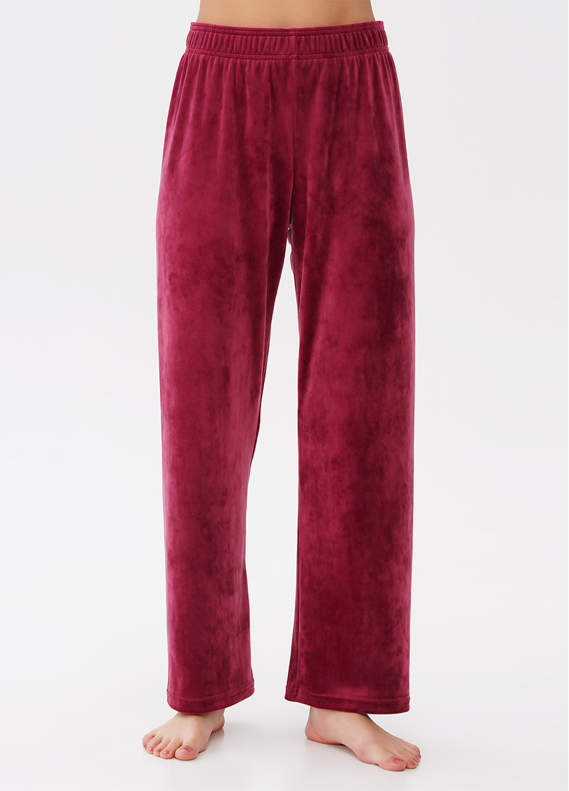 Велюровые штаны свободного кроя SOFT WINTER 4311/080 burgundi (бордовый)