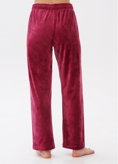 Велюрові штани вільного крою SOFT WINTER 4311/080 burgundi (бордовий)