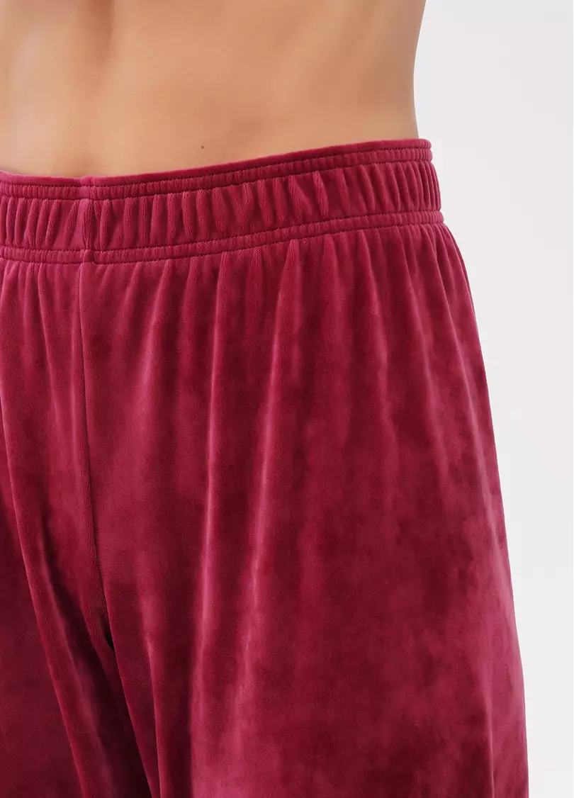 Велюровые штаны свободного кроя SOFT WINTER 4311/080 burgundi (бордовый)