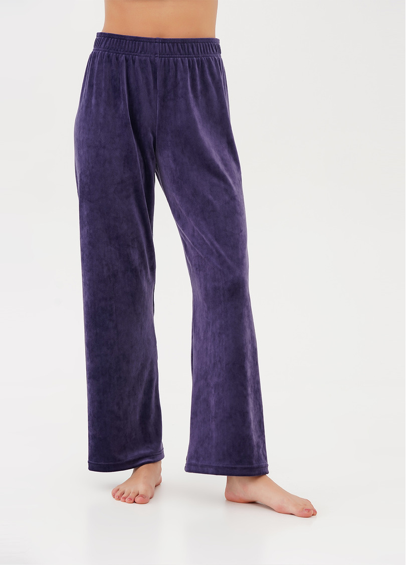 Велюровые штаны свободного кроя SOFT WINTER 4311/080 eggplant (фиолетовый)
