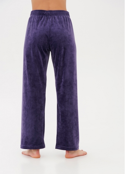 Велюровые штаны свободного кроя SOFT WINTER 4311/080 eggplant (фиолетовый)