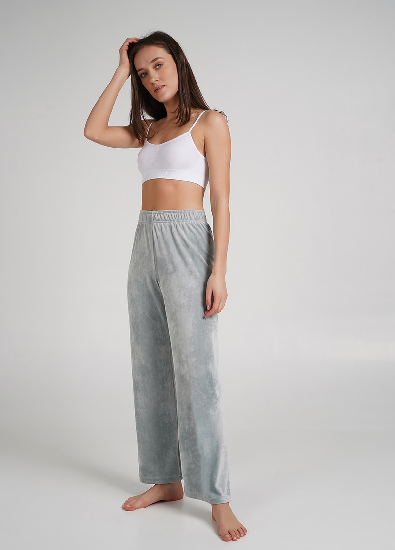 Велюровые штаны свободного кроя SOFT WINTER 4311/080 grey (серый)