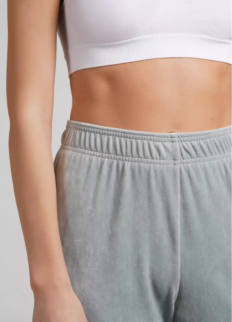 Велюровые штаны свободного кроя SOFT WINTER 4311/080 grey (серый)