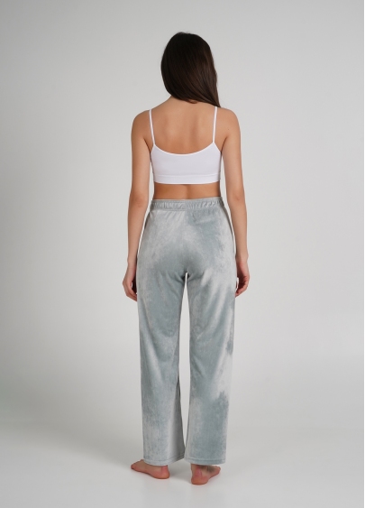 Велюровые штаны свободного кроя SOFT WINTER 4311/080 grey (серый)