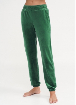Штаны велюровые внизу с резинкой SOFT WINTER 4312/080 emerald (зеленый)