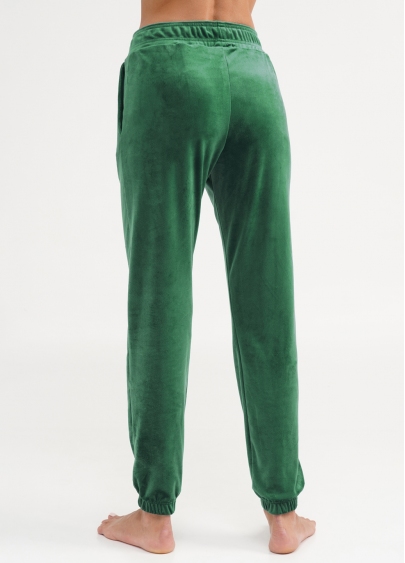 Штани велюрові внизу з гумкою SOFT WINTER 4312/080 emerald (зелений)