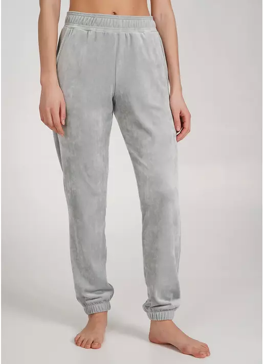 Штаны велюровые внизу с резинкой SOFT WINTER 4312/080 grey (серий)
