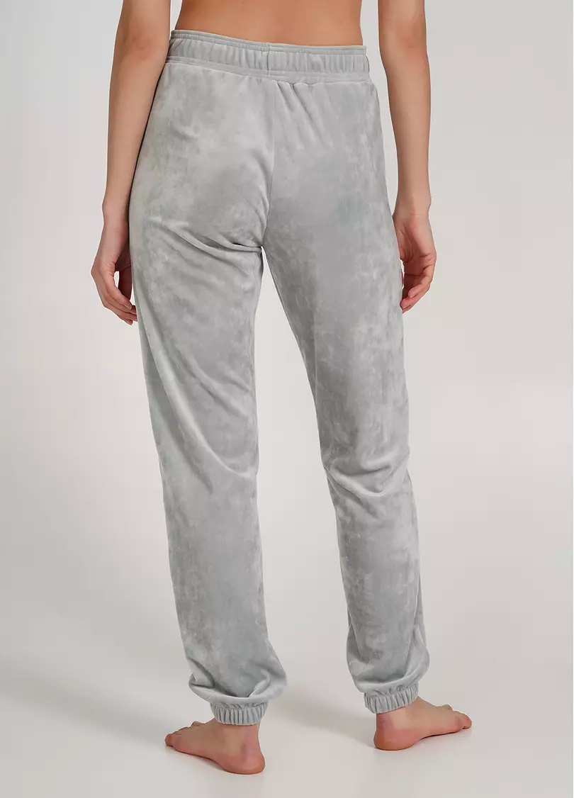 Штаны велюровые внизу с резинкой SOFT WINTER 4312/080 grey (серий)