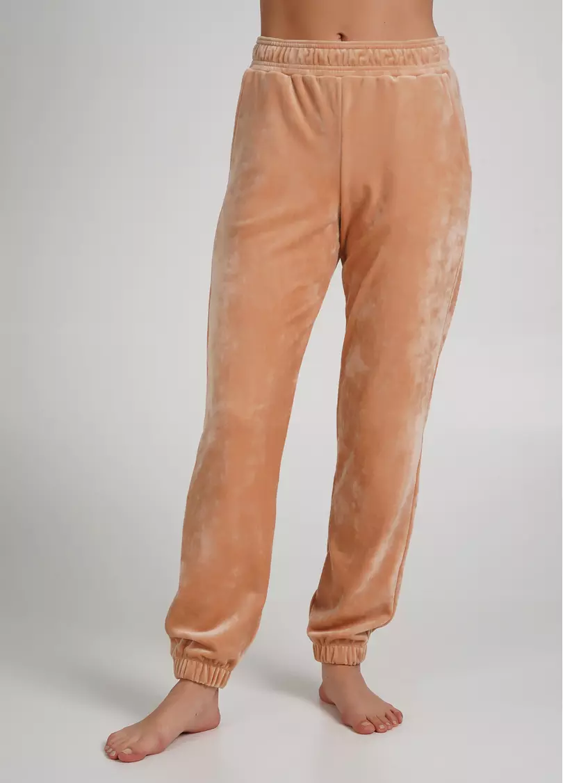 Штани велюрові внизу з гумкою SOFT WINTER 4312/080 latte (бежевий)