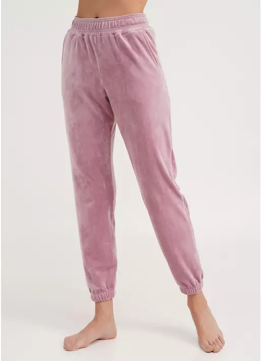 Штаны велюровые внизу с резинкой SOFT WINTER 4312/080 pink (розовый)