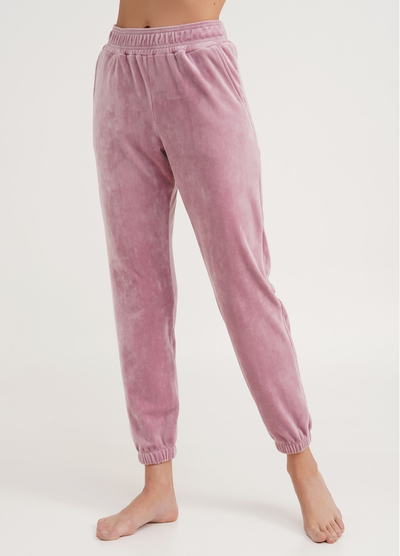 Штани велюрові внизу з гумкою SOFT WINTER 4312/080 pink (рожевий)