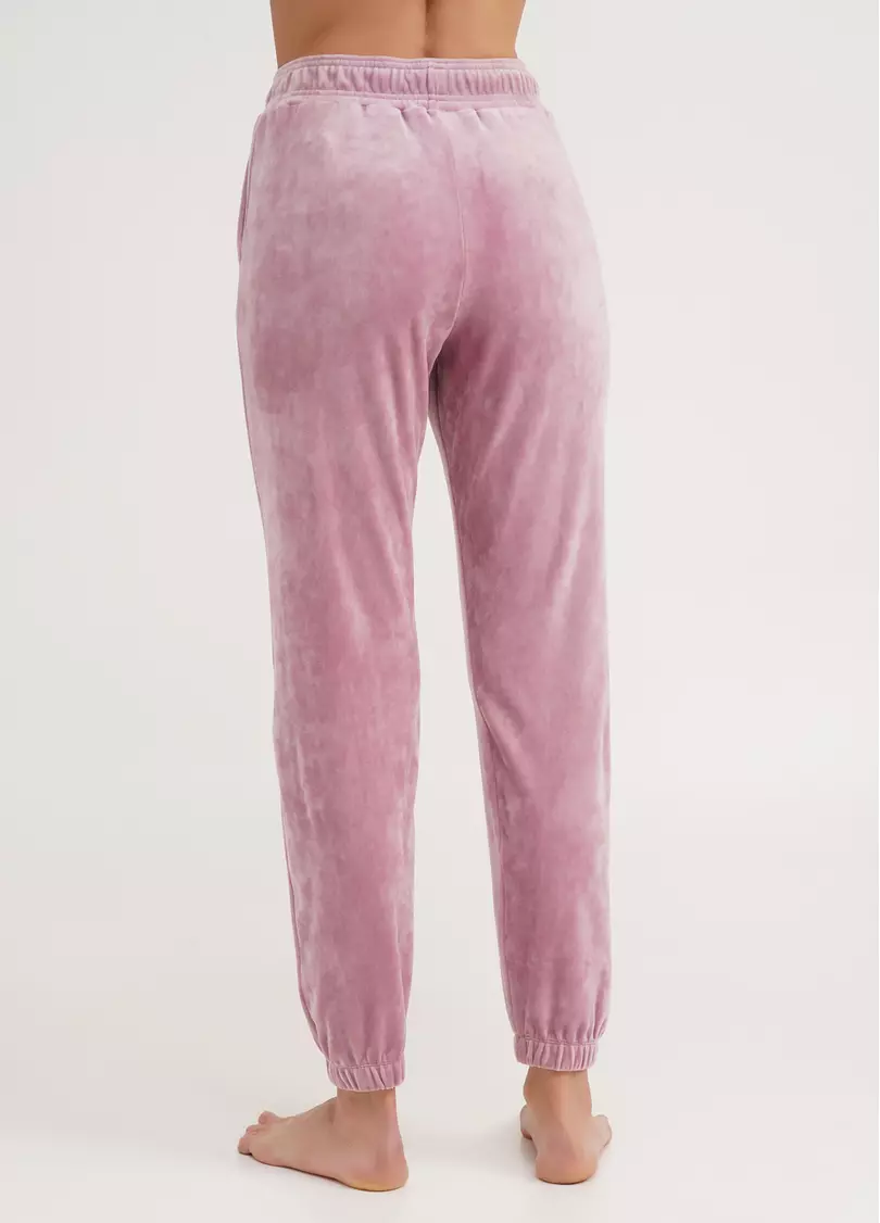 Штани велюрові внизу з гумкою SOFT WINTER 4312/080 pink (рожевий)