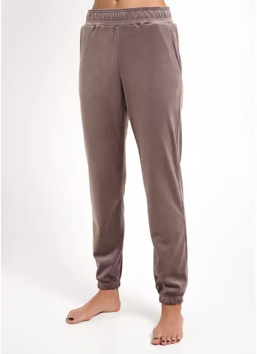 Штаны велюровые внизу с резинкой SOFT WINTER 4312/080 taupe (коричневый)