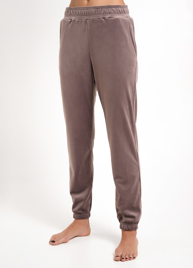 Штани велюрові внизу з гумкою SOFT WINTER 4312/080 taupe (коричневий)