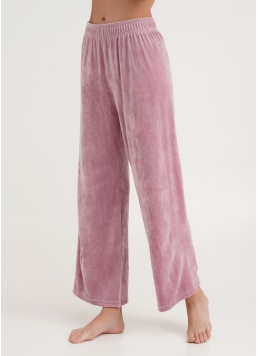 Широкі брюки палаццо з велюру SOFT WINTER 4313/080 pink (рожевий)