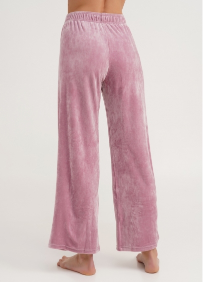 Широкие брюки палаццо из велюра SOFT WINTER 4313/080 pink (розовый)