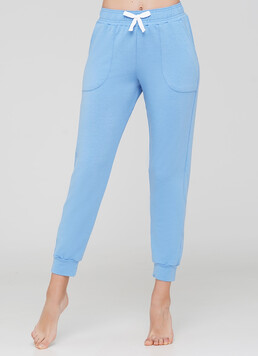 Хлопковые спортивные штаны SPORT PANTS 4301/010 (голубой)