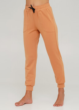 Хлопковые спортивные штаны SPORT PANTS 4301/010 (карамельный)