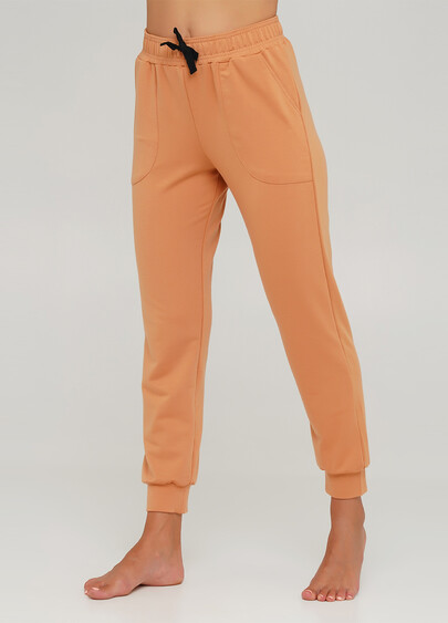 Хлопковые спортивные штаны SPORT PANTS 4301/010 (карамельный)