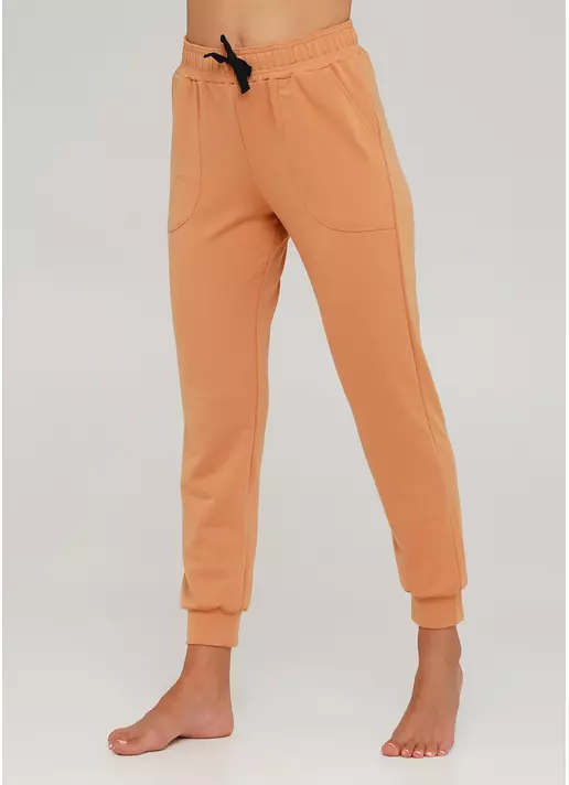 Хлопковые спортивные штаны SPORT PANTS 4301/010 (карамельный)
